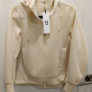Uniqlo x +J Jil Sander Dry Sweat Long Sleeve Full Zip Hoodie in Natural, sz S